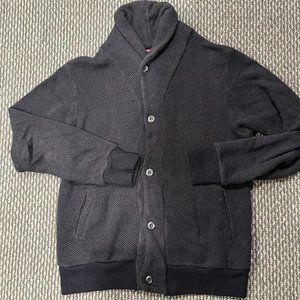 Iron and Resin Mens Shawl Cardigan Sweater Size S Made in the USA